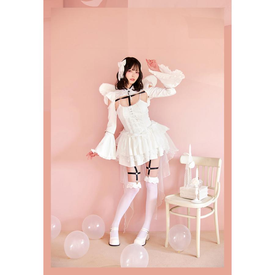 [正規品]【あすつく】コスプレ すずらコラボ ホワイト 天使 エンジェル チュール ハロウィン マリームーン Malymoon【CS25122】_7