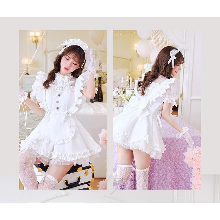 正規品]【予約-7月上旬頃より順次発送予定】純白 メイド メイド服 白