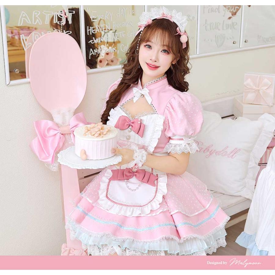正規品]【あすつく】パステル メイド メイド服 コスプレ カラフル お