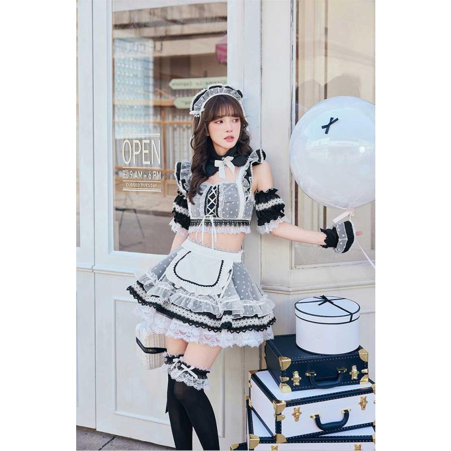 正規品]【あすつく】コスプレ メイド ウエイトレス チュール ハート