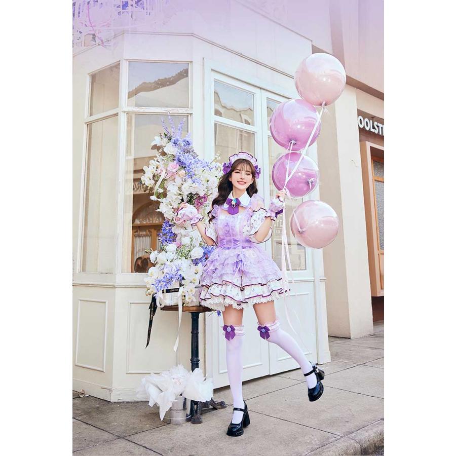 正規品]【パープルは予約】コスプレ メイド ウエイトレス 家政婦