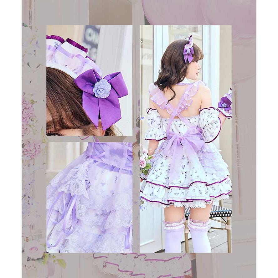 正規品]【パープルは予約】コスプレ メイド ウエイトレス 家政婦