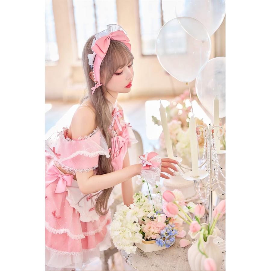 正規品]【ピンクMLは予約】メイド 家政婦 中村里砂 コスプレ ピンク