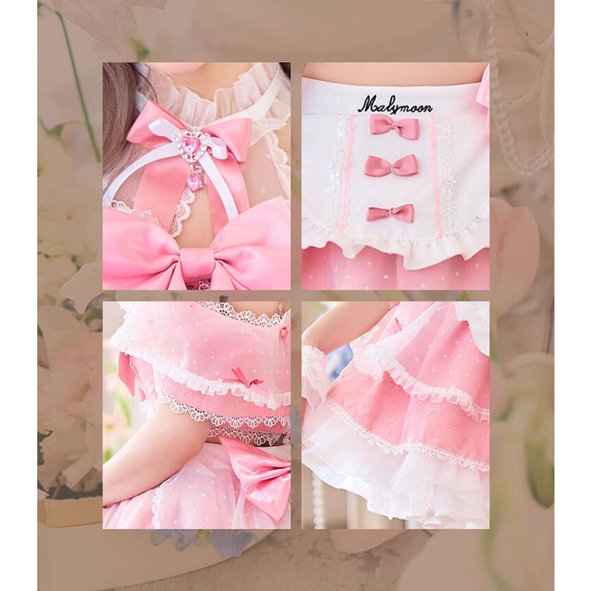 正規品]【ピンクMLは予約】メイド 家政婦 中村里砂 コスプレ ピンク