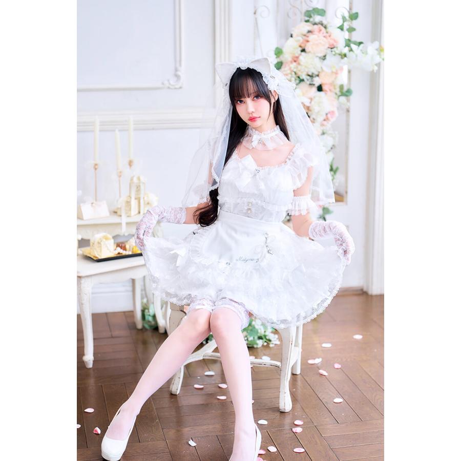正規品]【あすつく】コスプレ ブライダル アニマル キャット ネコ耳 白