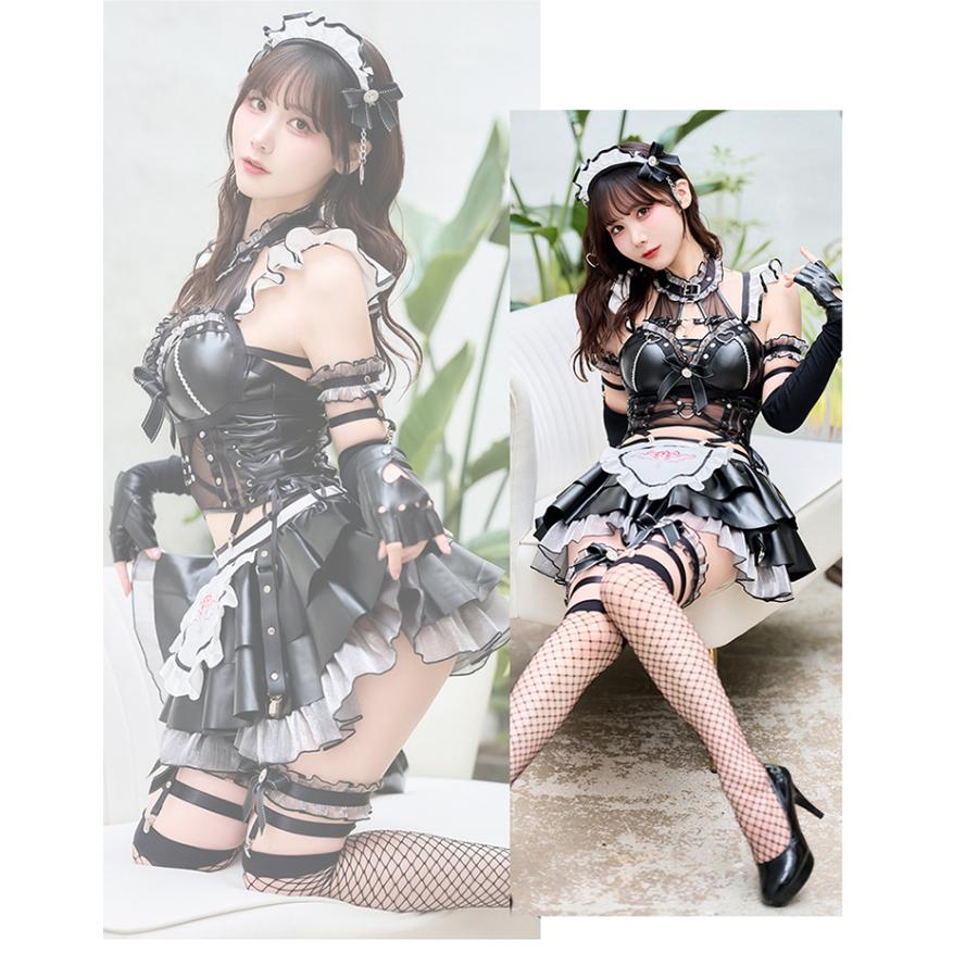 正規品]【あすつく】コスプレ サキュバス メイド レザー 家政婦
