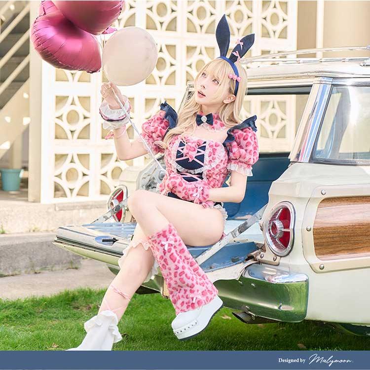 正規品]【あすつく】コスプレ レオパード バニーガール ギャル ウサ耳
