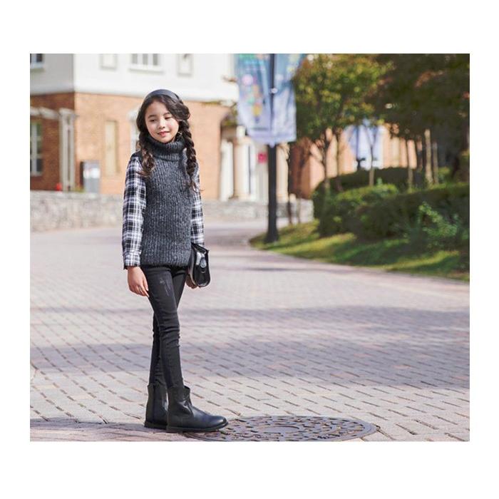 タートルネック厚手ニットベスト とっくり ハイネック 保温性 トップス レイヤードルック 韓国子供服 Dodokids Tt 7 225 Dodokids 通販 Yahoo ショッピング