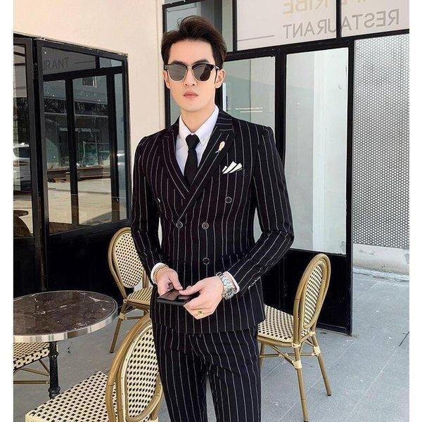 最大89%OFFクーポンスーツ メンズ ストライプ ダブルスーツ ジャケット