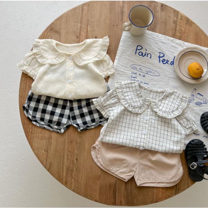 ベビー服 ブラウス シャツ 丸襟 襟付き トップス 女の子 男の子 子供服 半袖 春 夏 春夏 可愛い かわいい おしゃれ オシャレ キッズ ベビー 73 80 90 韓国 綿 Ddyt 815 Kzfk35 ドドナッツショップ 通販 Yahoo ショッピング