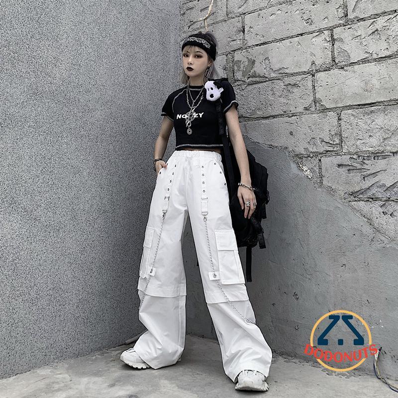 ワイド ワーク パンツ 韓国 ストリート ダンス 衣装 オルチャン 原宿系