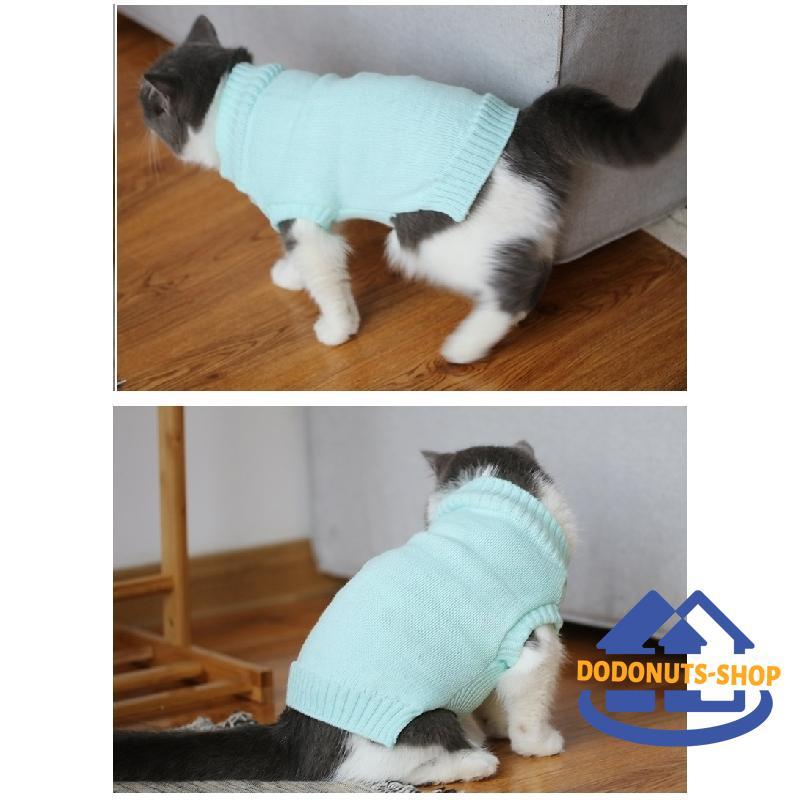 ペット服 ハイネックセーター 猫 犬 袖なし リブニット キャットウエア ドッグウエア 秋冬 防寒 お出掛け お散歩 おしゃれ シンプル ペット用品｜dodonuts-shop｜14