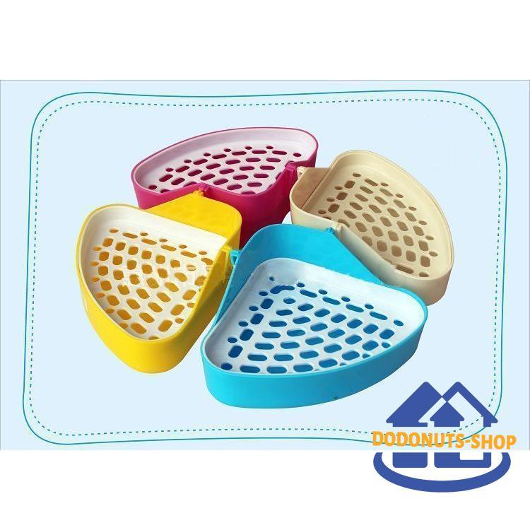 ウサギ用 コーナートイレ 本体 三角 メッシュ付き ケージに固定