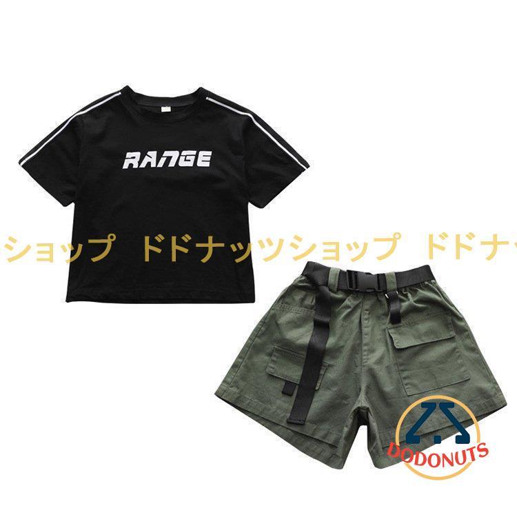 ジャージ 子供服 セットアップ 半袖Tシャツ ショットパンツ 2点セット キッズ 可愛い 夏新作 お出かけ 普段着 通学 運動着｜dodonuts-shop｜08