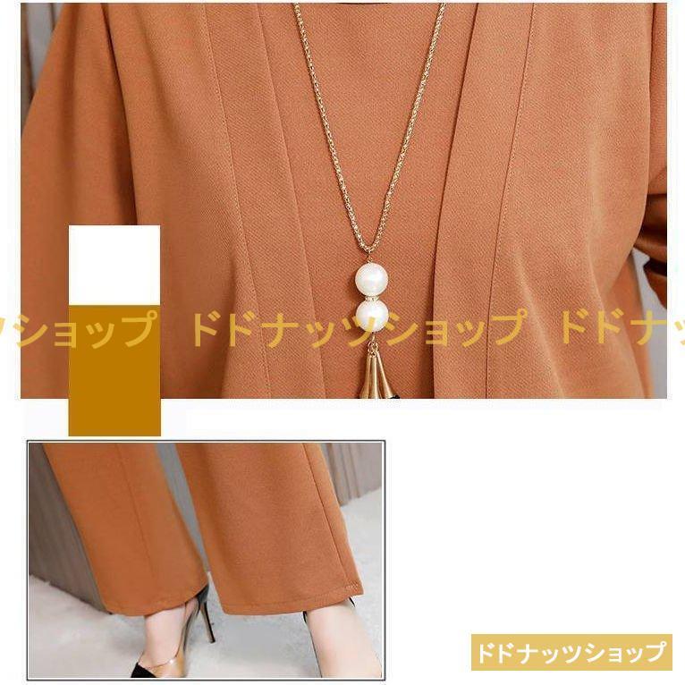 セットアップ パンツスーツ レディース 3点セット ブラウス 
