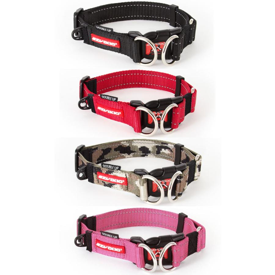 EZYDOG イージードッグ ダブルロックカラー M ブラック レッド