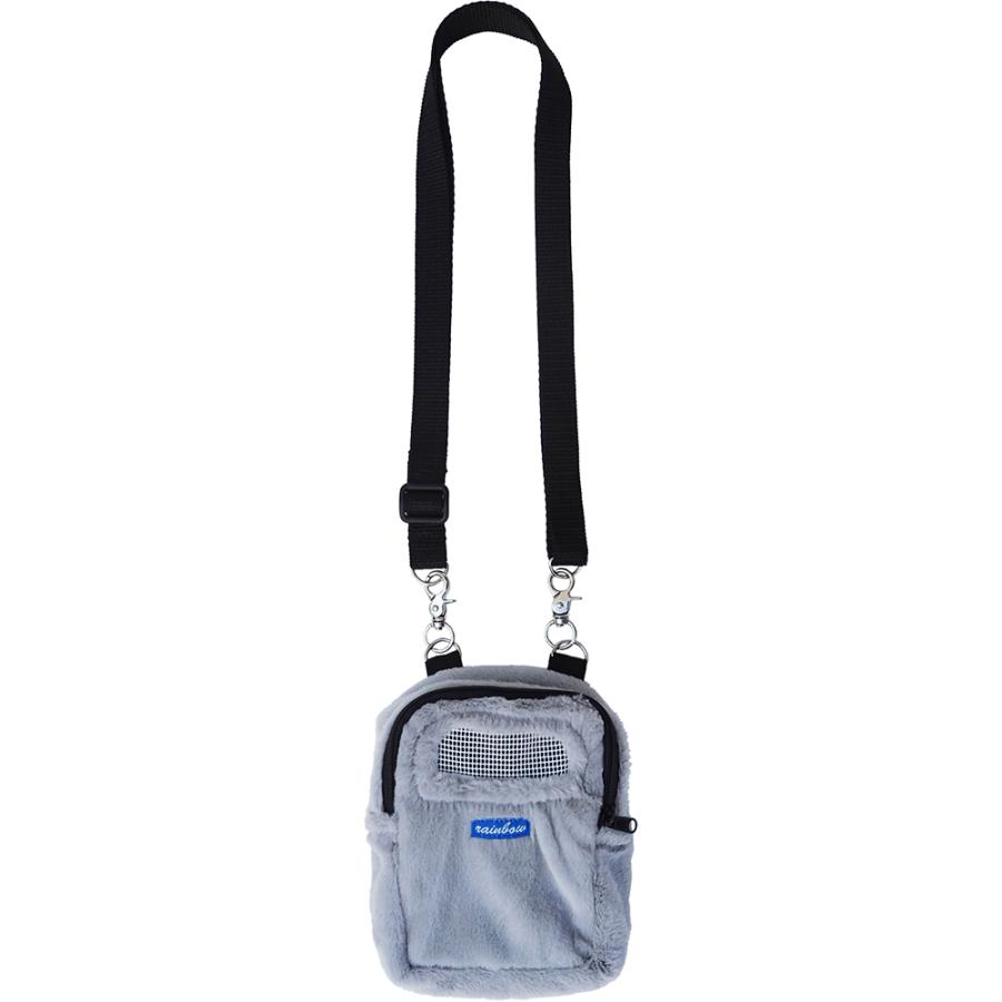 レインボー ふんわりモモンガポーチ ( ピンク ブルー グレー ブラウン