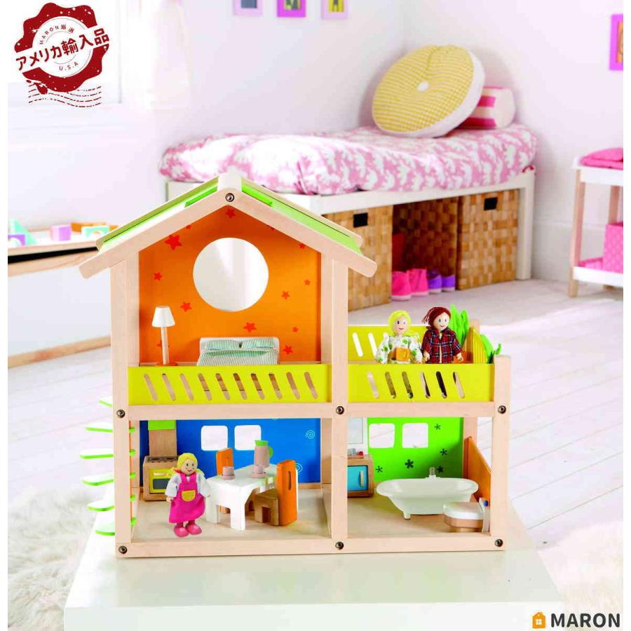 人気ブランドの Family Happy ヘイプ Hape 木のおもちゃで安心 Happy 並行輸入品 402 House Doll Villa おもちゃ Al Maks Com Mk