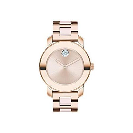 一番の贈り物 スイスクォーツウォッチ 3600639 Movado ステンレススチールストラップ レディース 18 ローズゴールド 腕時計