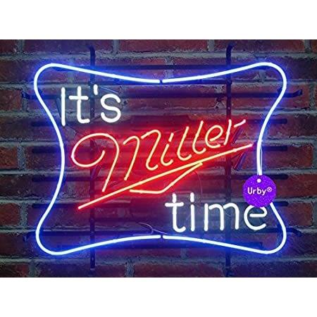 最高 It S 17インチx14インチ Urby オシャレなネオンライト アメリカ輸入雑貨 Miller U ユニークなアートワーク ネオンライトサイン Timeカスタムハンドメイドガラスチューブ 卓上ライト Michaeldparry Com