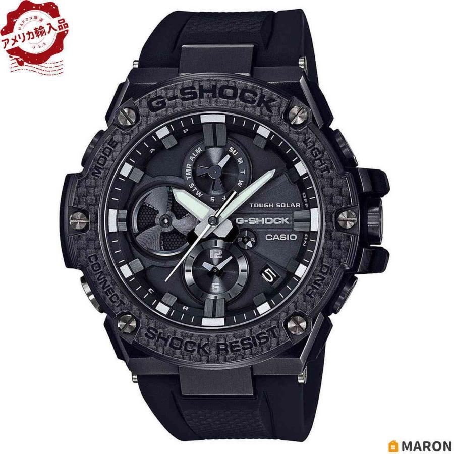 出産祝い おしゃれは時計から Bluetooth ブラックカーボンと樹脂 Gstb100x 1a G Steel腕時計 メンズg Shock Casio カシオ メンズ腕時計
