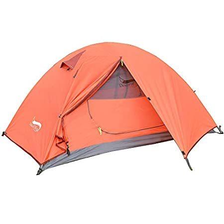 【5％OFF】 Desert & ハイキング キャンプ 旅行テント ポータブル 防水 2層 1〜4人用 軽量 バックパックキャンプテント FOX ドーム型テント
