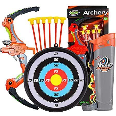 全国どこでも送料無料 射撃矢のおもちゃ 子供のアーチェリーセット 射撃の弓と矢のおもちゃ 子供のためのおもちゃ クリスマス 新年 男の子の女の子のための誕生日プレゼント弓矢玩具 クロスボウ おおゆみ ど 吸盤矢 弓道アーチェリー 飛距離15m Fucoa Cl