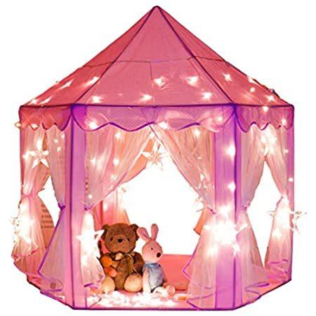 Glzcyoo Princess Tent Girls,Princess Castle Tent for Girls Fairy Play Tents ままごと