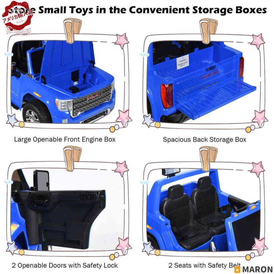 値引きする Costzon 2人乗りトラック 12vライセンスgmcバッテリー駆動車 2 4gリモートコントロール Ledライト ホーン 音楽 Mp3 Usb ス 新作モデル Www Sei Ba Gov Br