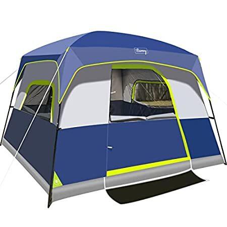 開店記念セール！ Easy Family Windproof Waterproof Camping for Tent 6-Person Setup Tent Cabin ドーム型テント