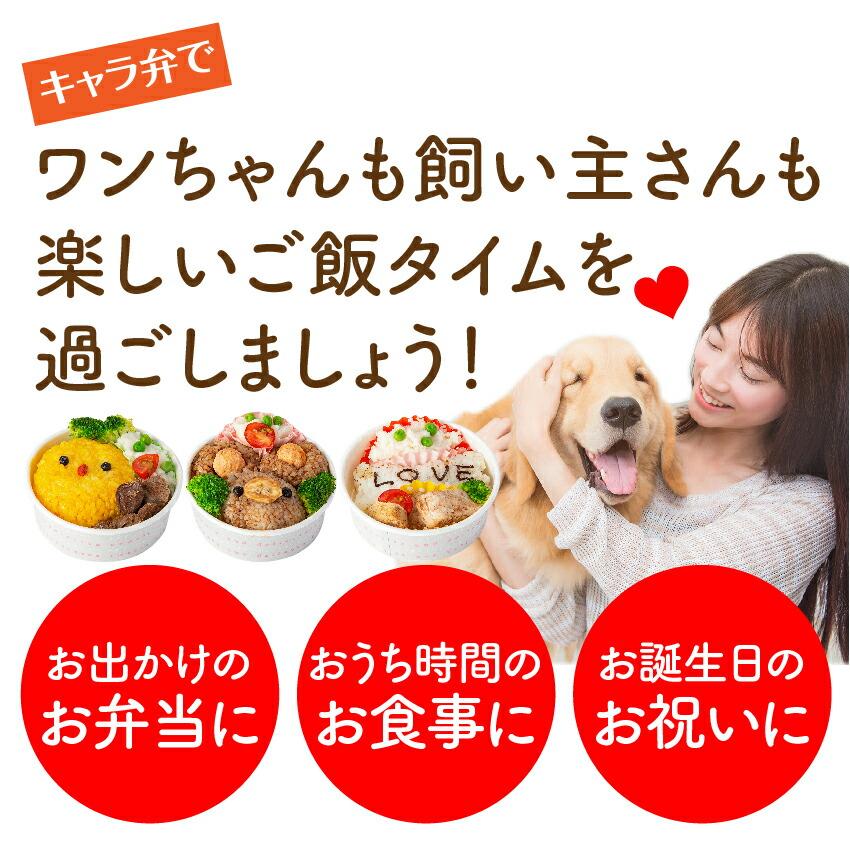 犬 無添加の手作りごはん キャラ弁 ３個 犬のお誕生日やクリスマスにケーキと一緒にどうぞ Kyaraben 1 犬のご飯とケーキのドッグダイナー 通販 Yahoo ショッピング