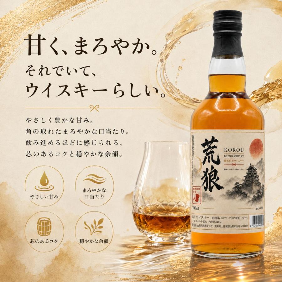 荒狼(KOROU) 熊本復興ラベル 700ml 40% 【順次発送中｜ご注文から14