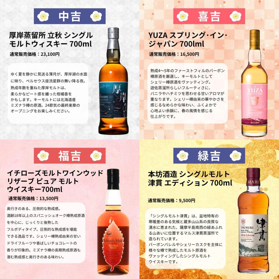 希少 未開栓 大丸270周年記念 余市原酒12年貯蔵ウイスキー 限定品 11/10販売開始／【天下統一みくじ 466口限定】余市15年 山崎12年 白州