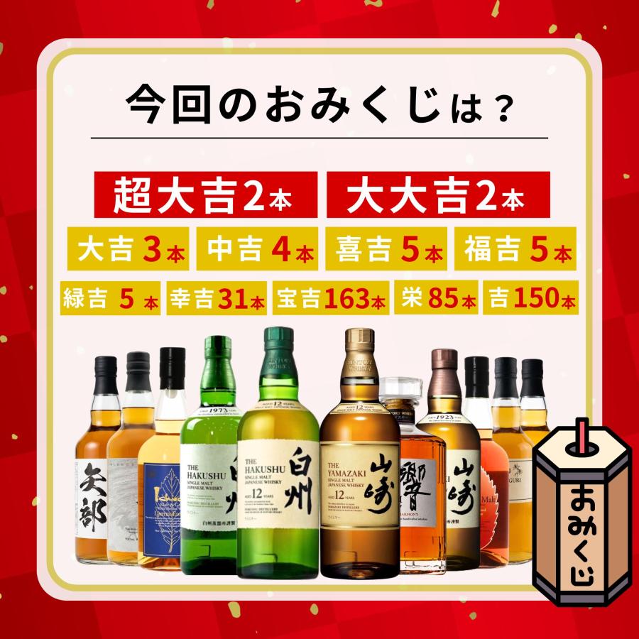 4/23販売開始／【第1弾】【至福みくじ 455口限定】山崎12年 白州12年