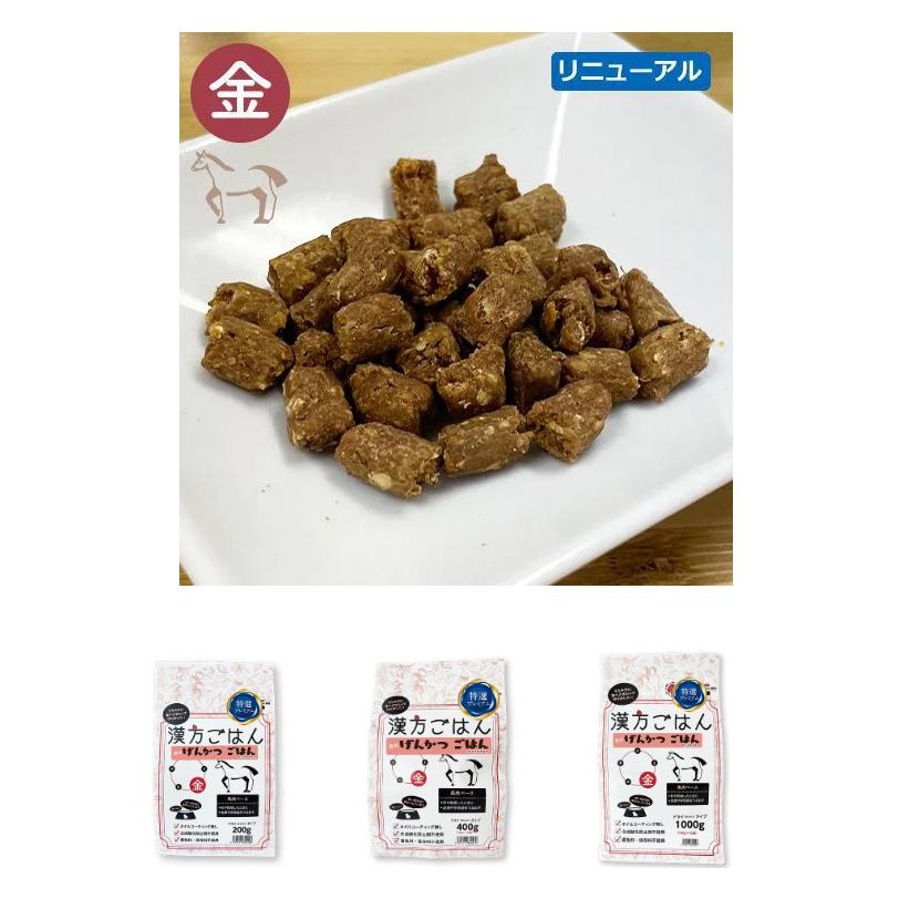 漢方ごはん改めげんかつごはん ドライタイプ 金(馬肉ベース) 1000g 犬