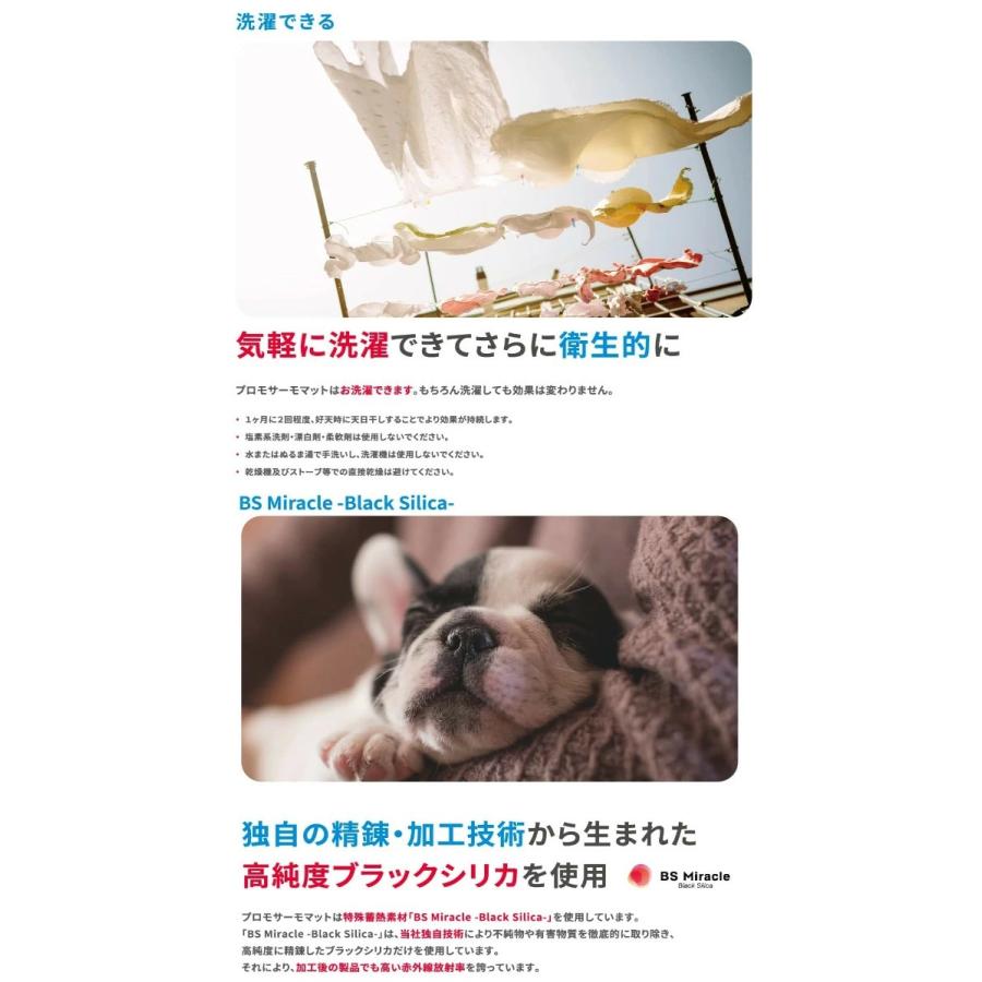 プロモサーモマット ブラックシリカ ペット Lサイズ 犬用 猫用 天然