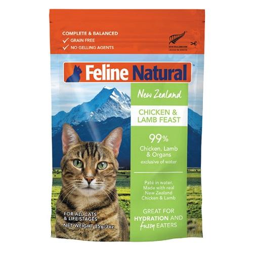 k9 natural ウェットフード　4種17個セット フィーラインナチュラル プレミアムパウチ チキン＆ラム 85g×12袋（猫