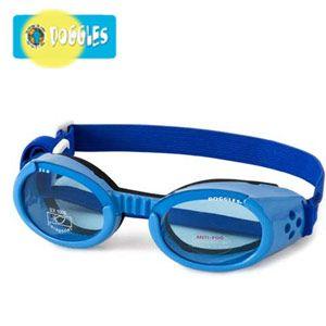 犬用ゴーグル ドグルス Doggles  ILS2 Shiny Blue with Blue Lens（ILS2ゴーグル/ブルー）｜doghills