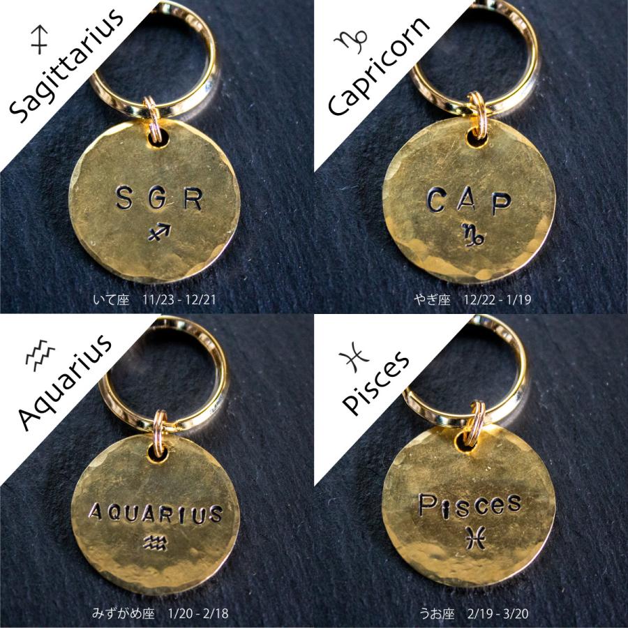 12星座が選べる迷子札 ※星やハートマークも選べます サークル・プレート（コイン形）真鍮製 日本製 犬猫用 おしゃれ 名札 首輪 チョーカー 両面刻印  : ドッグレーベル - 通販 - Yahoo!ショッピング