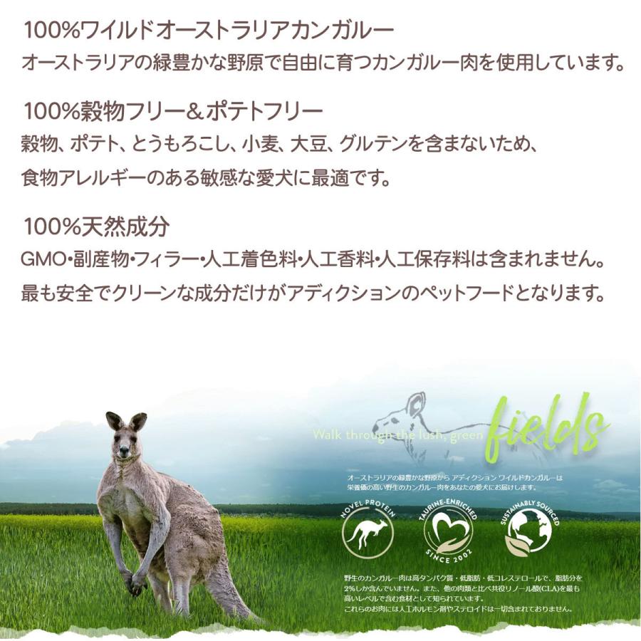 (選べるプレゼント付き) アディクション ワイルドカンガルー＆アップル グレインフリードッグフード4.8kg 