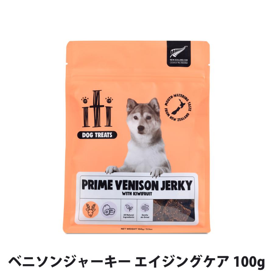 (順次リニューアル変更)iti イティ トリーツ 凝縮カットベニソン エイジングケア 犬 猫 100g おやつ ギフト ジャーキー｜dogparadise