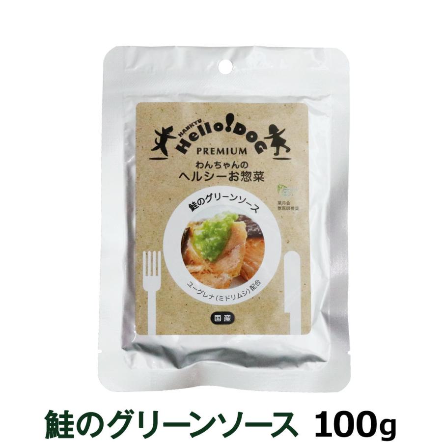 阪急ハロードッグ わんちゃんのヘルシーお惣菜 バーゲンセール 流行 100g 鮭のグリーンソース