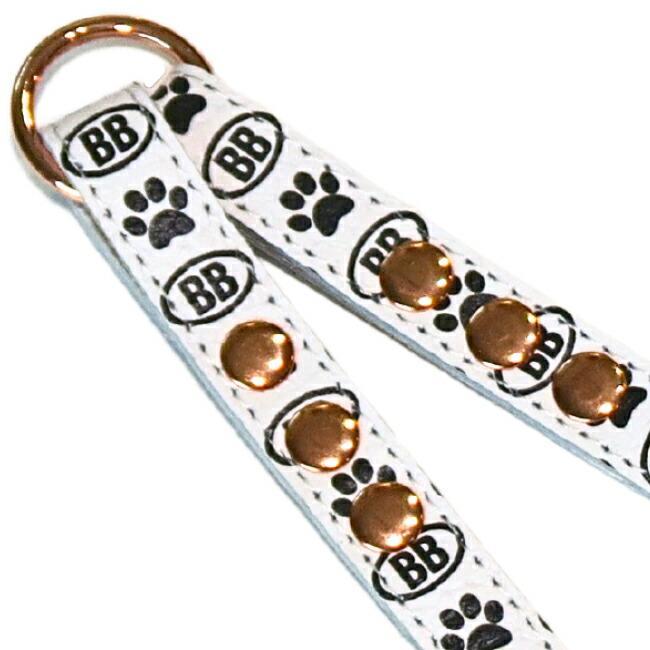 2頭引きオールレザーカプラーSサイズ ブラン Blanc 小型犬 ペット レザー 本革 BUDDYBELT バディベルト 犬用 バディーベルト正規輸の画像