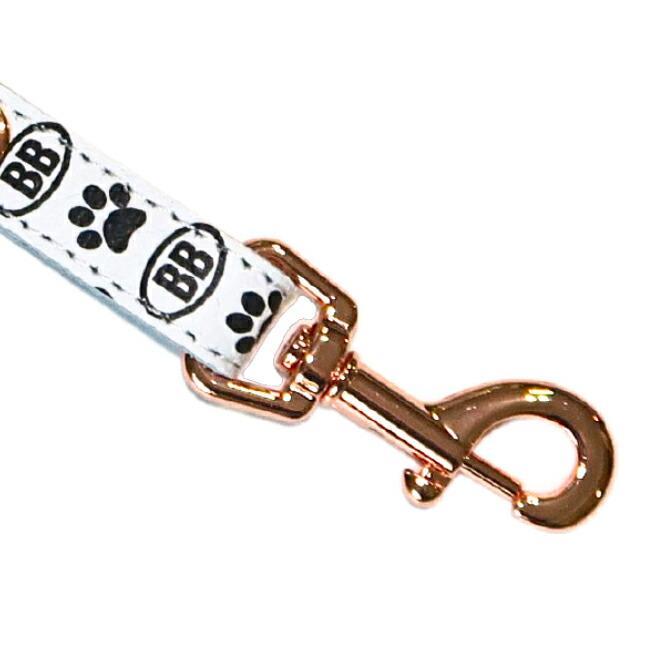 2頭引きオールレザーカプラーSサイズ ブラン Blanc 小型犬 ペット レザー 本革 BUDDYBELT バディベルト 犬用 バディーベルト正規輸の画像