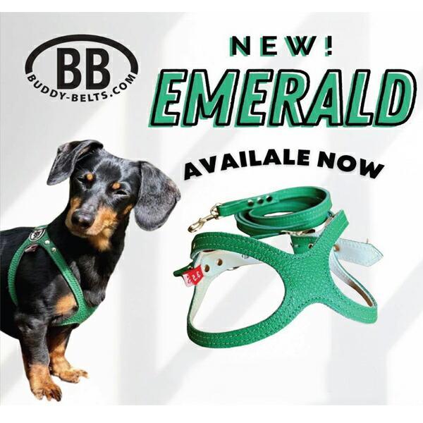 バディーベルト ハーネス 2.5号 Emerald エメラルド 小型犬 ペット レザー 本革 BUDDYBELT バディベルト 犬用 胴輪 リングハの画像