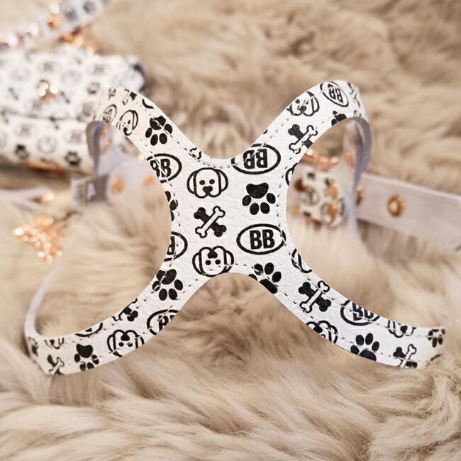 バディーベルト ハーネス 4号 ブラン Blanc 小型犬 ペット レザー 本革 BUDDYBELT バディベルト 犬用 胴輪 リングハーネス メガ_2