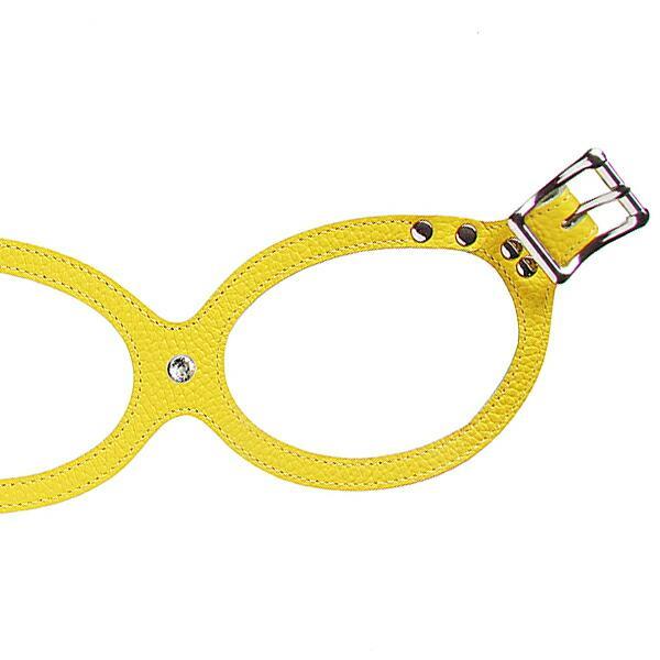 バディーベルト ハーネス 5号 カナリア スワロフスキークリスタル付 Canary イエロー 黄色 カナリー 小型犬 ペット レザー 本革 BUDD