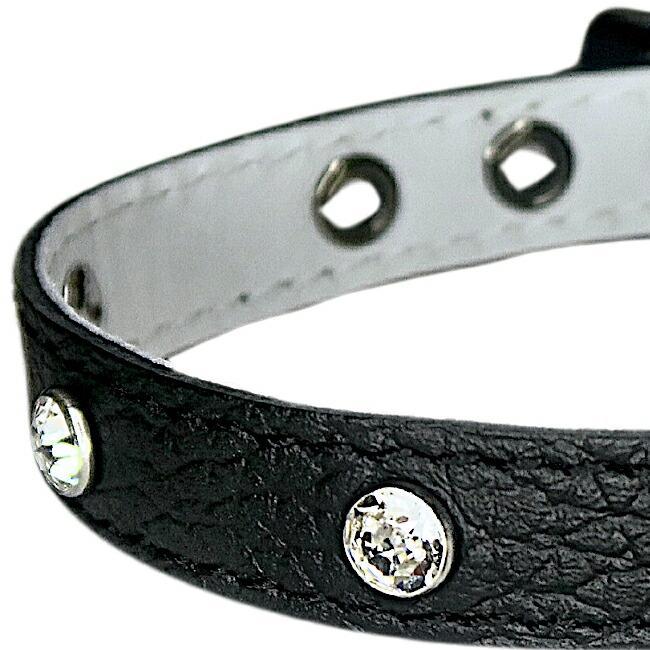 BB 首輪 ブラックナイト 1号 スワロフスキークリスタル付 Black Knight ID カラー バディーベルト buddybelt バディベ_1