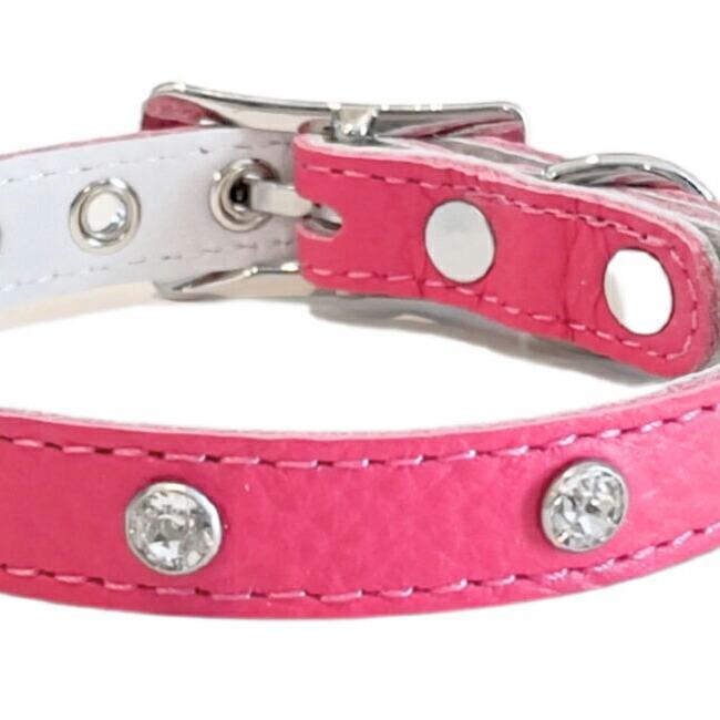 BB 首輪 ホットピンク 1号 スワロフスキークリスタル付 ID カラー バディーベルト buddybelt バディベルト かわいい おしゃれ かっ_3