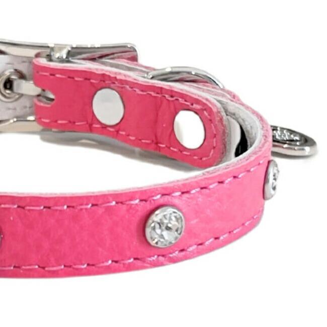 BB 首輪 ホットピンク 1号 スワロフスキークリスタル付 ID カラー バディーベルト buddybelt バディベルト かわいい おしゃれ かっ_4